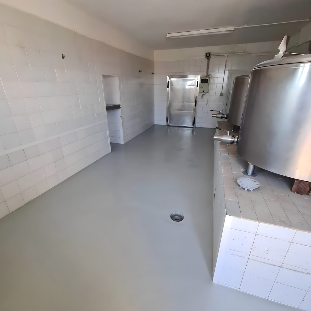 Caseificio pavimento resina